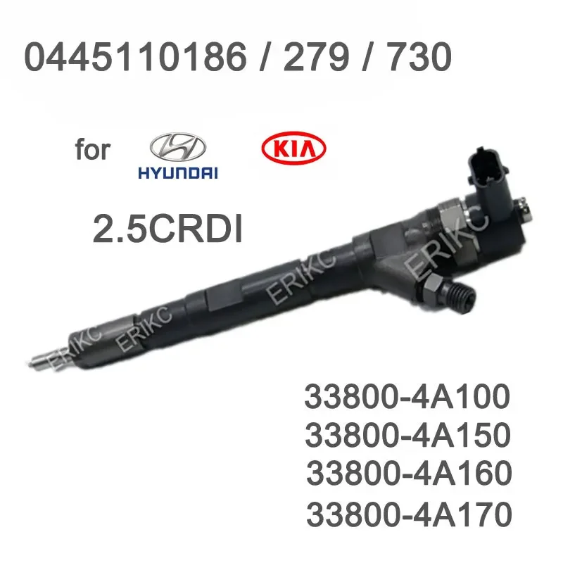 0445110279 0445110186 Форсунка дизельного топлива 2.5 CRDI 0445110730 Для Hyundai Kia 33800-4A100 33800-4A150 33800-4A160
