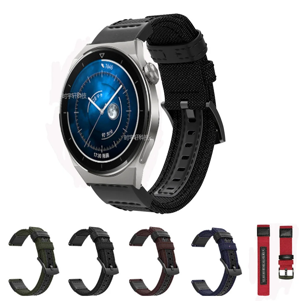

Ремешок нейлоновый для Huawei GT 3 Pro, спортивный браслет для Huawei GT 2 Pro Runner 2E/GT2 GT 3 42 мм 46 мм, 22 мм 20 мм