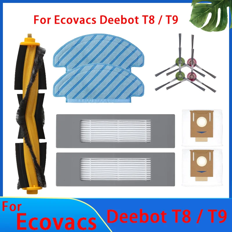 

Запчасти для пылесоса ECOVACS Deebot T9 AIVI T8 AIVI N8 Pro, основная боковая щетка, фильтр НЕРА, Сменные аксессуары для робота-пылесоса