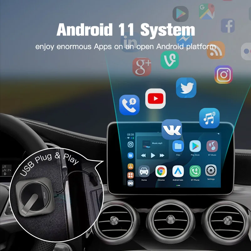 

Ownice A3 Wireless Carplay Android 10 Auto AI Box for Kia VW Benz Mazda Toyota Lexus for Netflix spotify iptv YouTube 4G LTE GPS