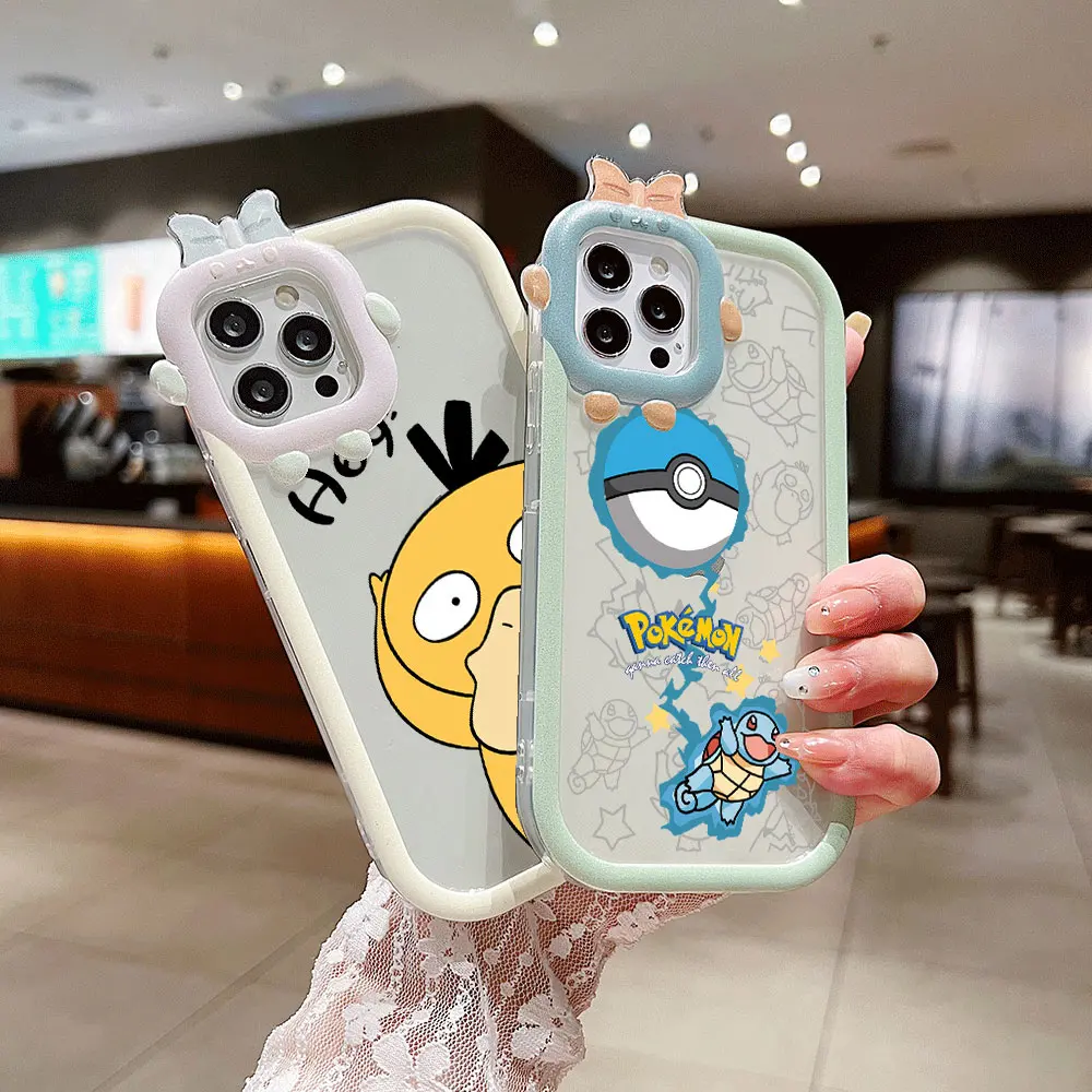 

Чехол для телефона с аниме мультяшным покемином Пикачу для iphone 14 13 12 11 Pro Max X XS XR 7 8 Plus SE 2020, мягкий прозрачный чехол с монстром