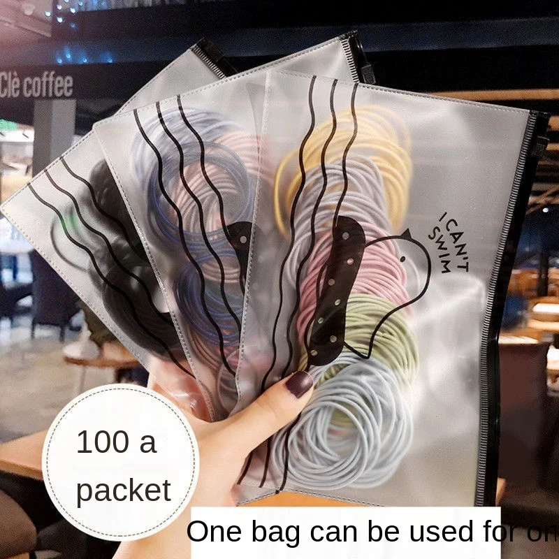 

Korean Version of 100 Sets of Rubber Bands Cute Simple Hair Tie Girls Hair Accessories