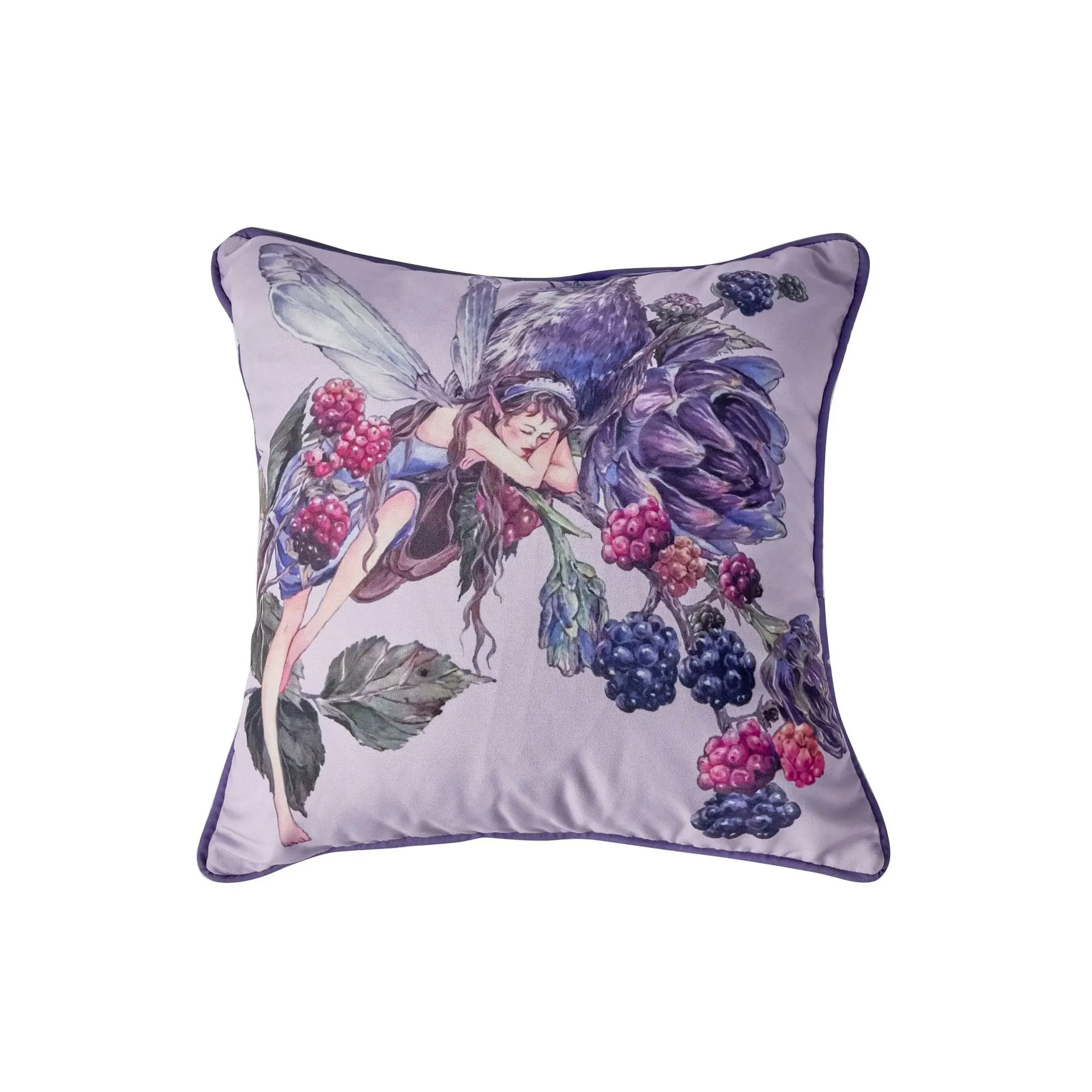 

Angel Elf Print Cushion Cover 30x50cm/45x45cm/50x50cm Pillow Cover Flora Purple Throw Pillows for Home Room Sofa Bed Decorative