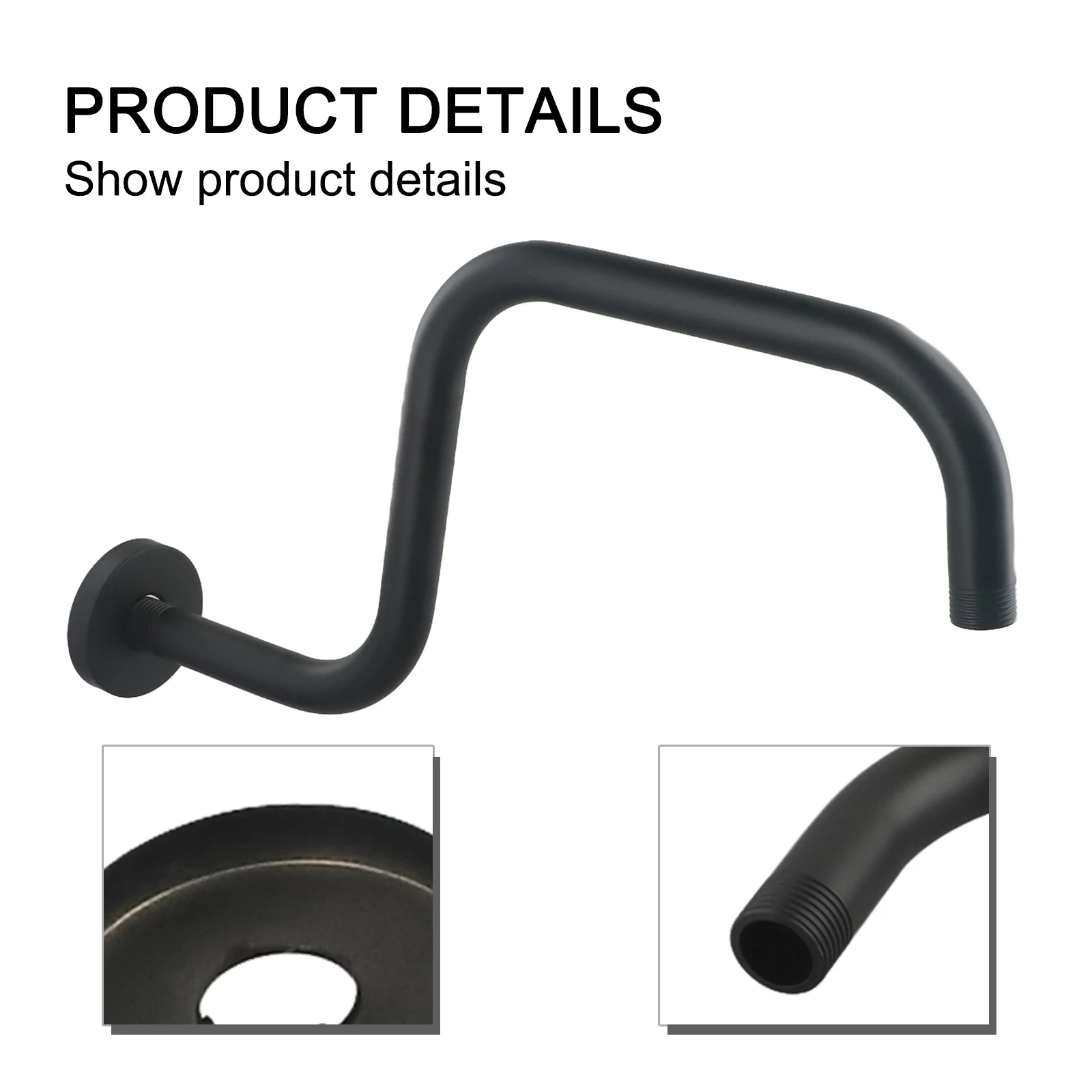 Стандартный мужской удлинитель смесителя для душа с S-образным кронштейном