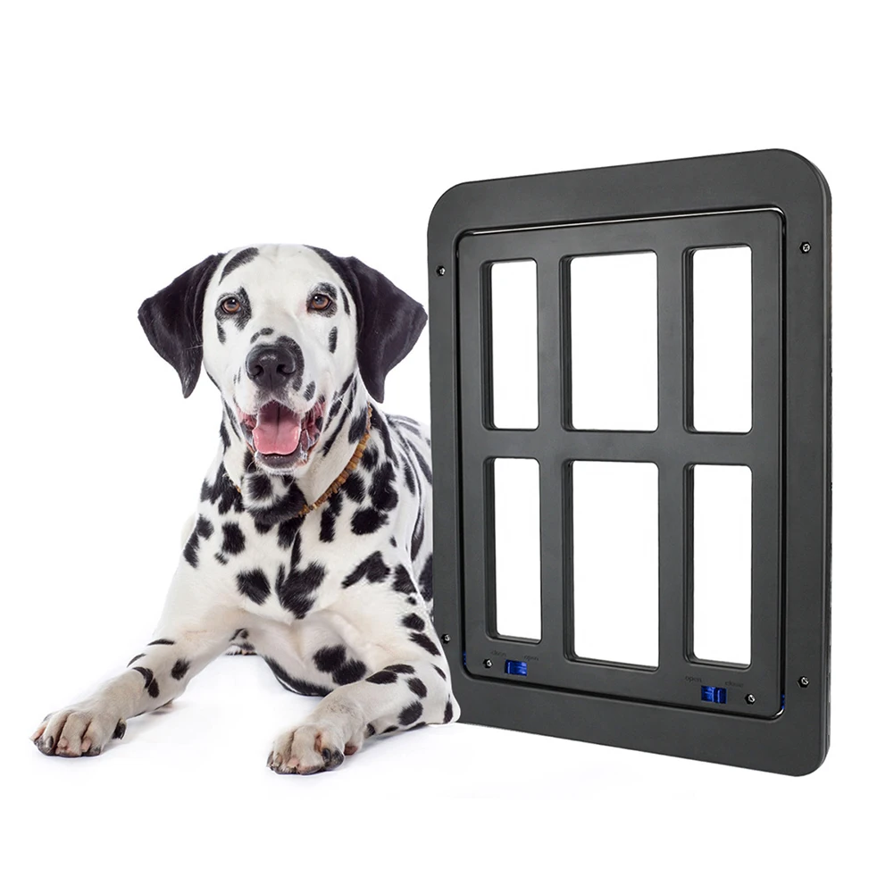 

Magnetic Window Lockable Pet Screen Door Dog Cat Sturdy Home Self Closing Passing Freely For Sliding Porch Double Sided Flap