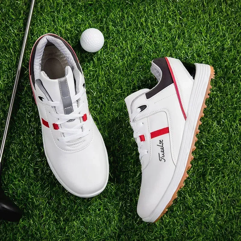 

Мужская и женская кожаная обувь для гольфа, дизайнерские профессиональные кроссовки для гольфа, удобная уличная спортивная походная обувь, прогулочная обувь