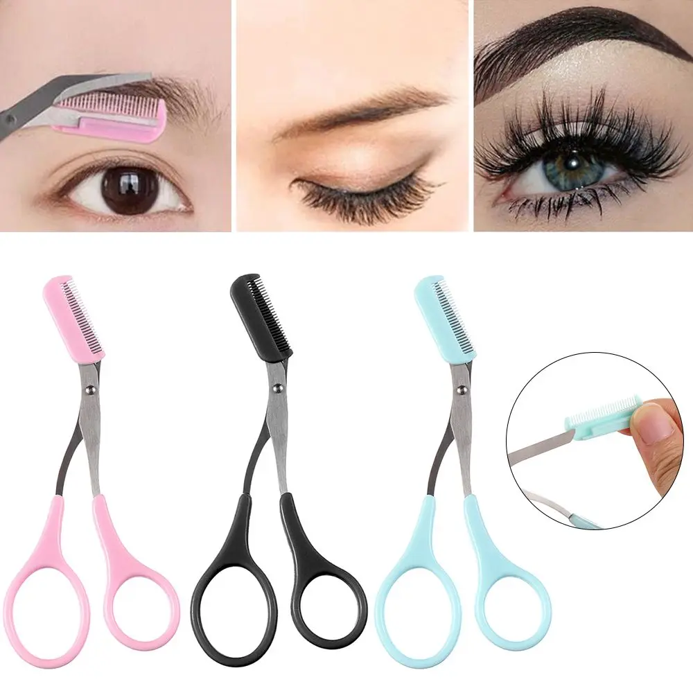 

Beauty Eye Cosmetic Tool Grooming Eyebrow Stainless Steel Comb Hair Remover Eyelash Hair Clips Eyebrow Trimmer
