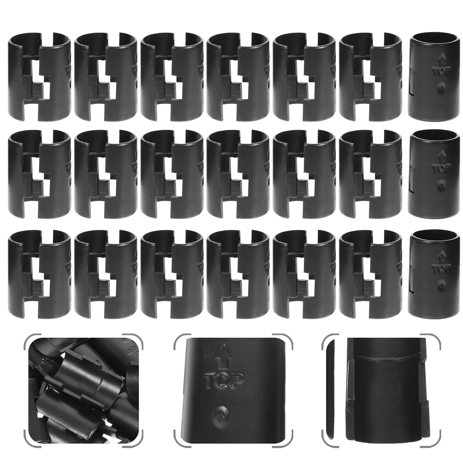 

25 Pairs Plastic Shelf Clamp Plastic Lock Clips Pearlescent Post-shelving Sleeves Pp Fixing