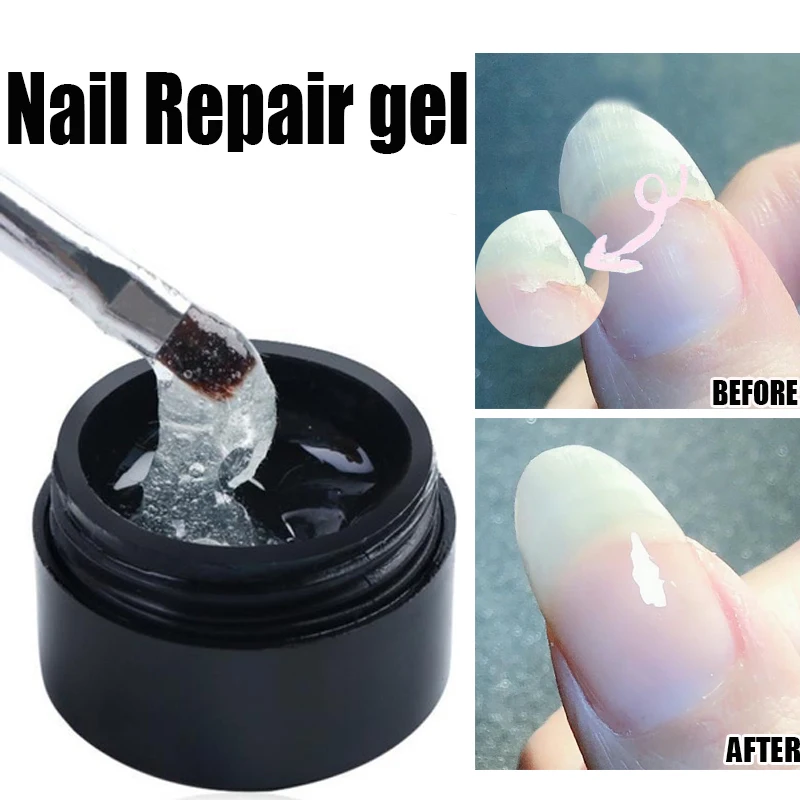 

5ml Extension Tips Clear Nail Gel Acrylic Lasting Soak Off Repairing Broken Cracks Fiberglass UV Nails Gel Manicure Accessories