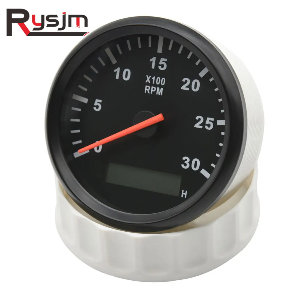 

3000 об/мин Тахометр 85 мм указатель тахометр датчик с красной подсветкой для автомобиля морской лодки яхты RV Camper 9-30 в аксессуары