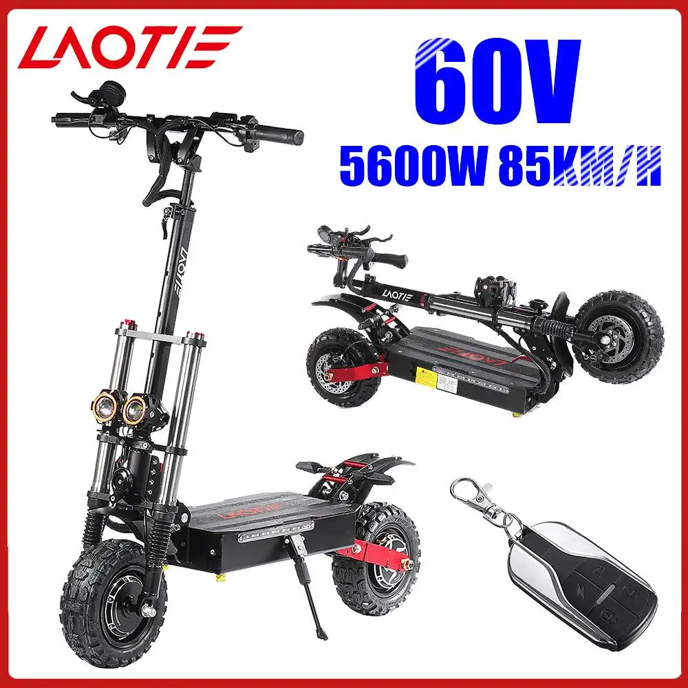 

LAOTIE Ti30 85KM/H Max Speed Powerful Electric Scooter 5600W Dual Motor E Scooter 11" Off Road Tire Scooter Electric Adult