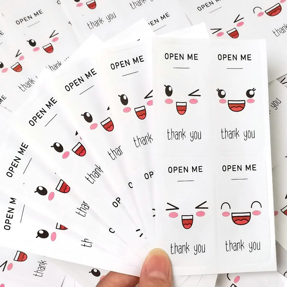 

100 шт./25 листов, наклейки «Open Me»