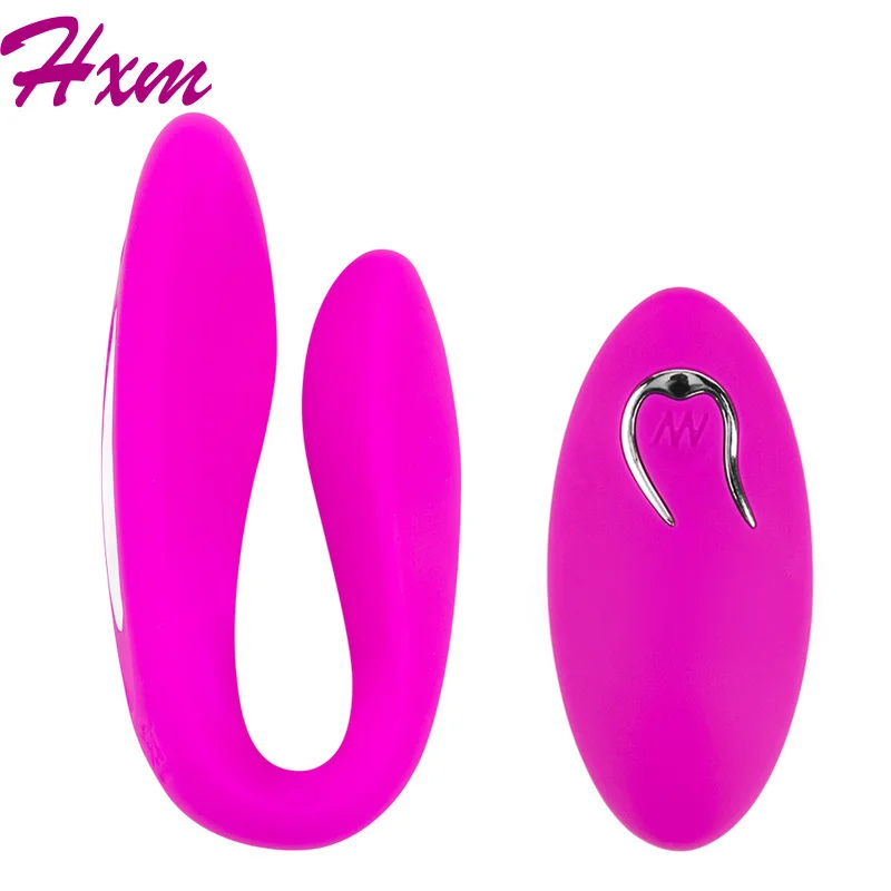 

Consolador erótico inalámbrico con Control remoto para mujer, vibrador con forma de U, estimulador de clítoris y punto G,