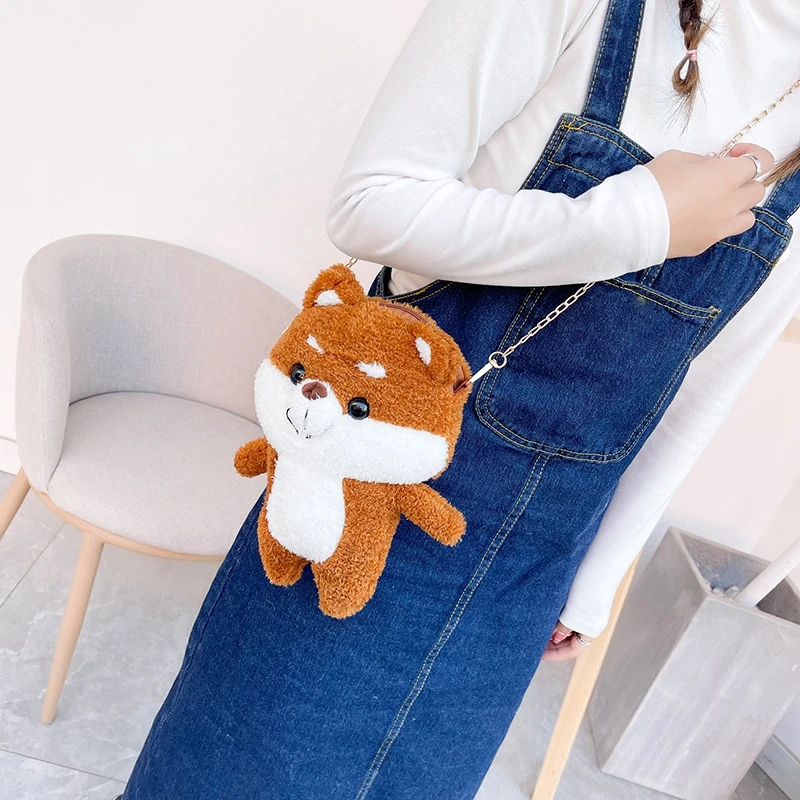 Plush bag for girls Cartoon Sweet Chain Crossbody Bag Soft Dolls Shoulder Bags Kids Christmas Gift Mini Backpack