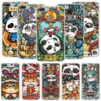 trendy lucky panda blessing phone case for huawei y5 y6 y7 y9 p smart z 2021 honor 50 20 pro 9x 10i 9 lite 8a 8s 8x 7s 7x 7a cov