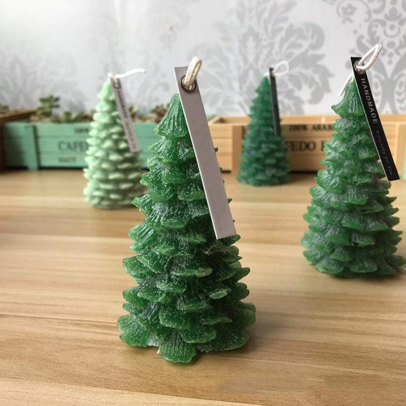 

3D силиконовая форма для воска, рождественской елки, свечи, рождественский подарок для друзей, десерт, конфеты для ароматерапии, свечи