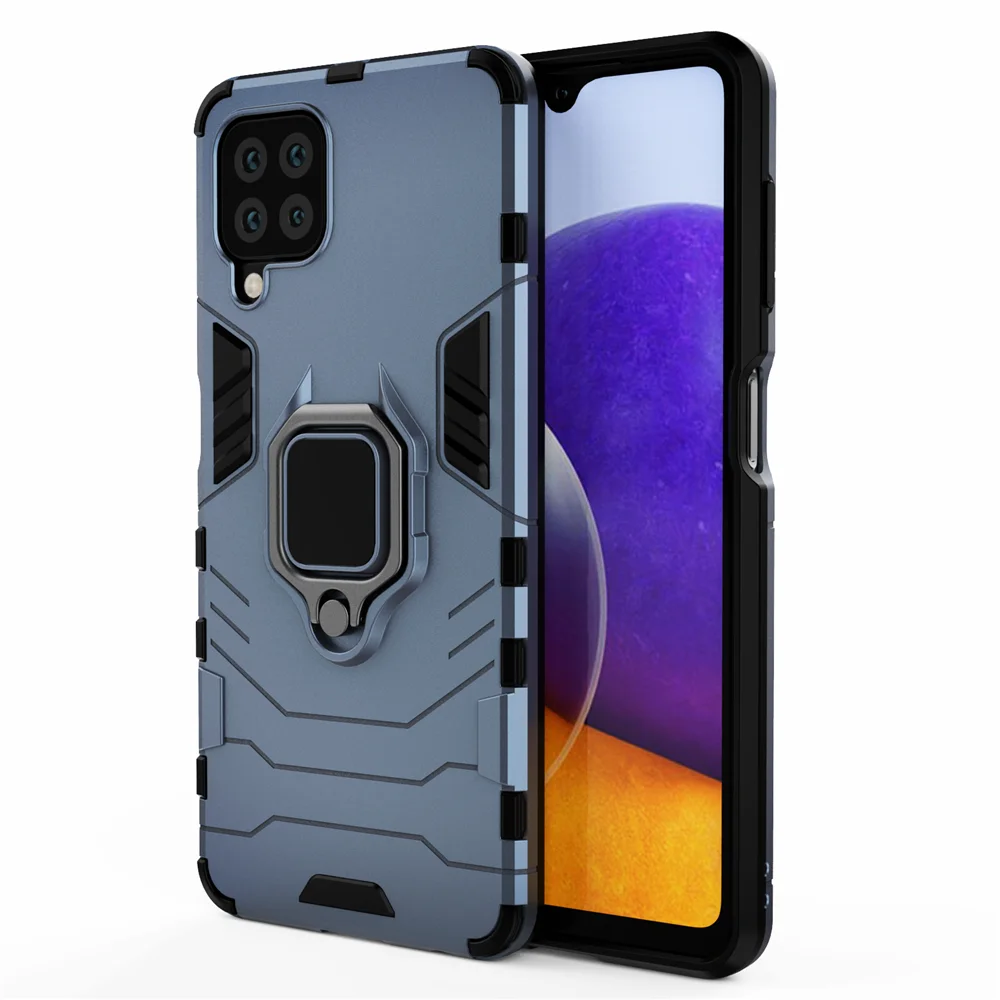

Чехол для Samsung Galaxy A22, чехол для Samsung A22 A 22, Противоударный Комбинированный чехол с кольцом-держателем, чехол для Samsung A22 4G, чехол