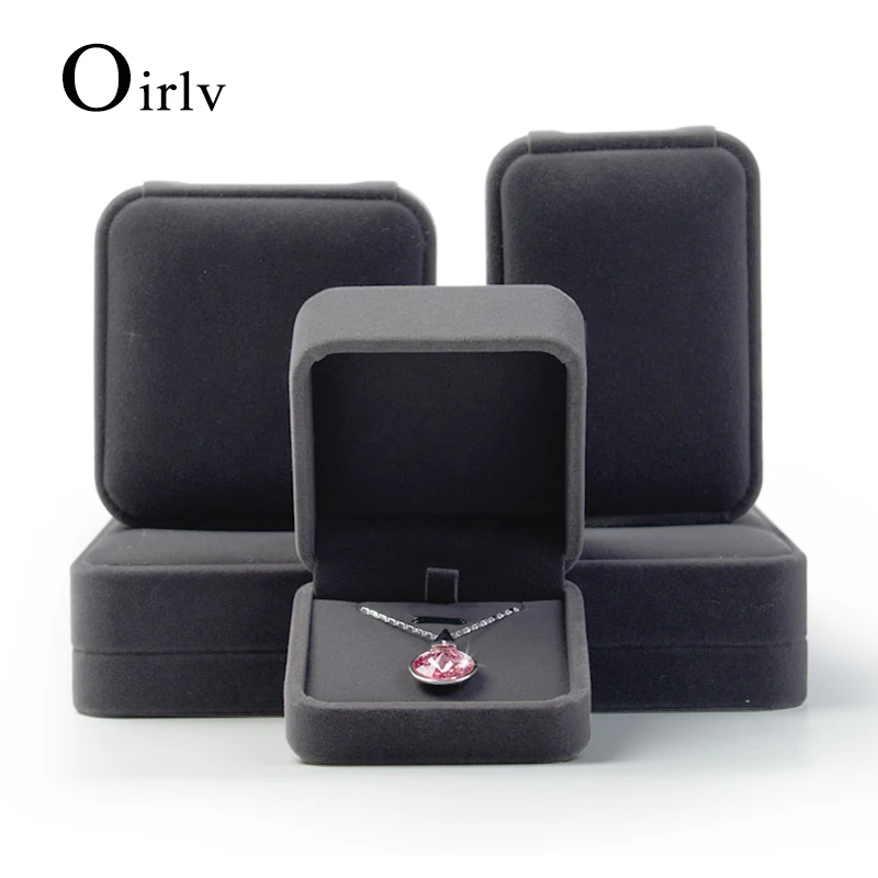 

Серый шкатулка для ювелирных изделий Oirlv, Подарочная коробка для хранения ожерелья, браслета, ювелирных изделий, предложение на свадьбу, Ден...