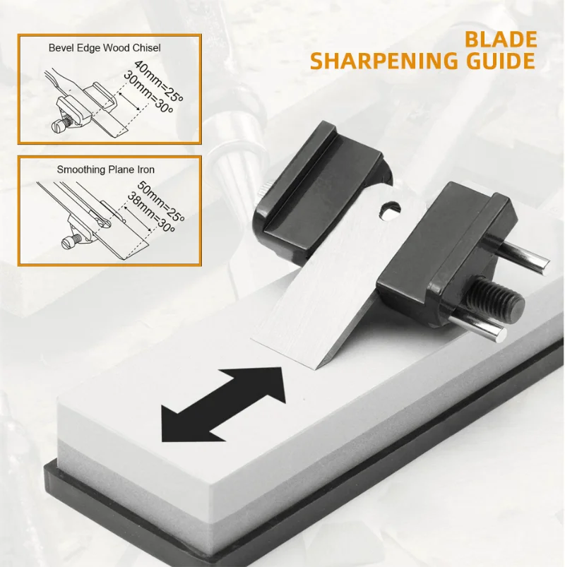 Chisel Honing Angle Guide Carbon Steel Sharpener Knife Sharpener Blade for Wood Chisel Projection Sharpener Jig Roller Whetstone images - 6