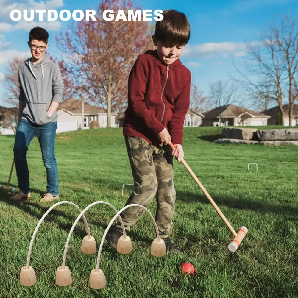 Набор из 5 сверхпрочных деревянных коньков для газона