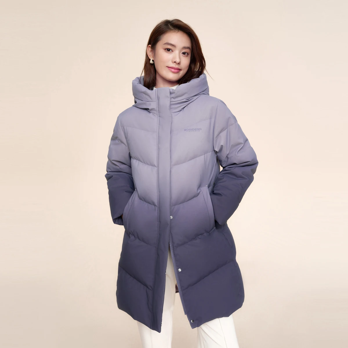 BOSIDENG 2024 новый пуховик для женщин теплая куртка зимняя утепленная повседневная