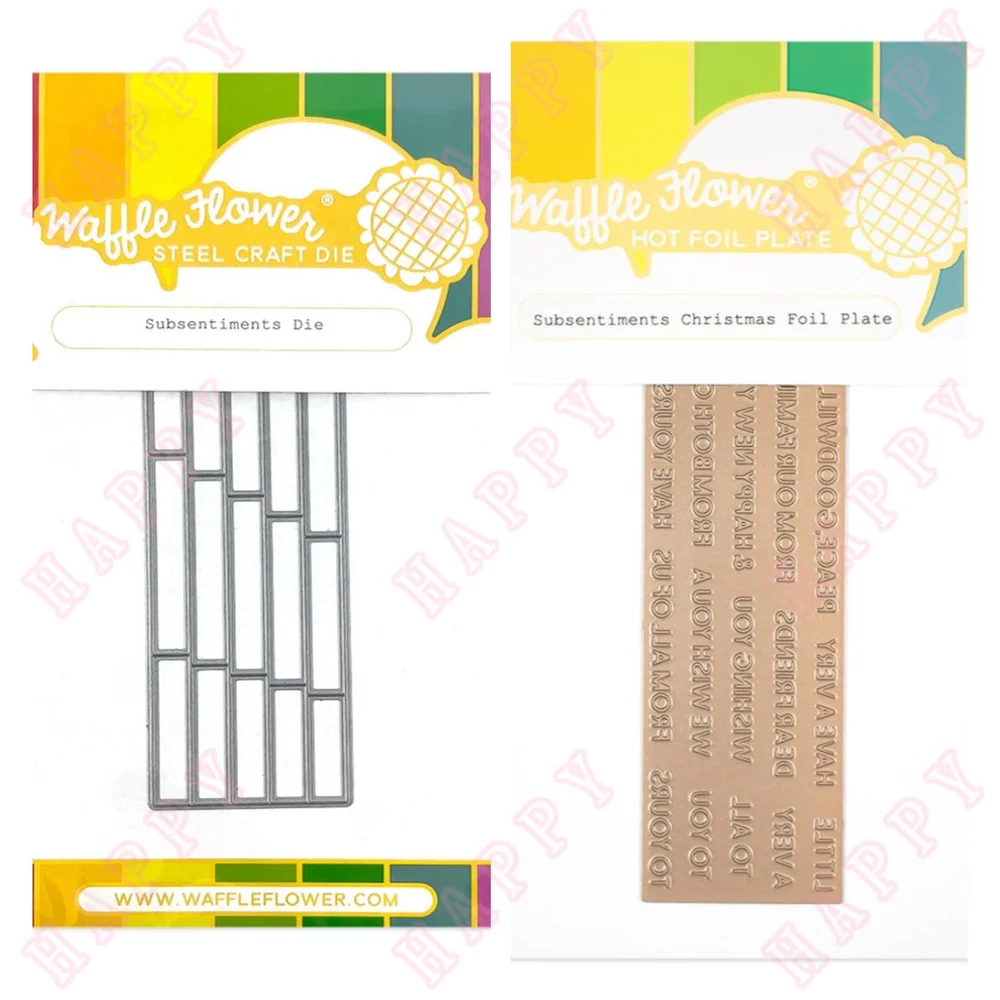 

Metal Cutting Dies Hot Foil Subsentiments Christmas DIY Scrapbooking Paper Diary Decoration Manual Handmade Embossing Template