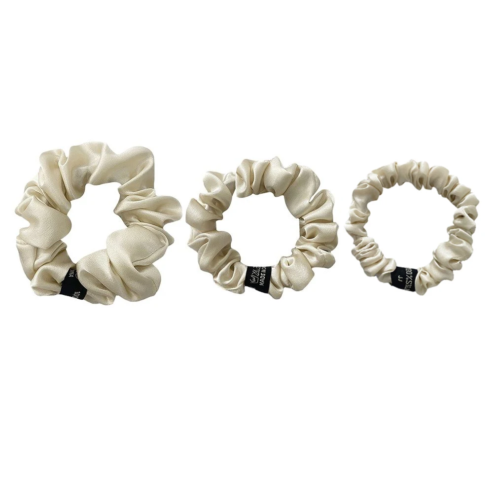 

100% Real Mulberry Silk Hair Scrunchies Sets Width 1.5-3.5CM Elastic Hair Band Headbands For Women Girls Hair Accessories