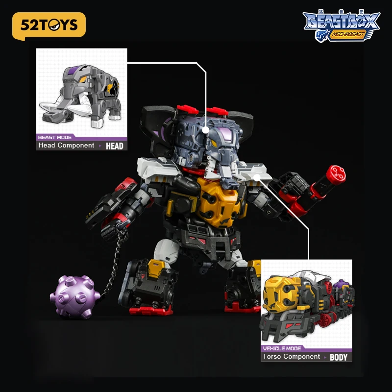 Фото 52TOYS MECHABEAST BMM-01 PSYCHOTRAIN Деформирующий робот, преобразование в меха и кубе, фигурка, коллекционный подарок №2