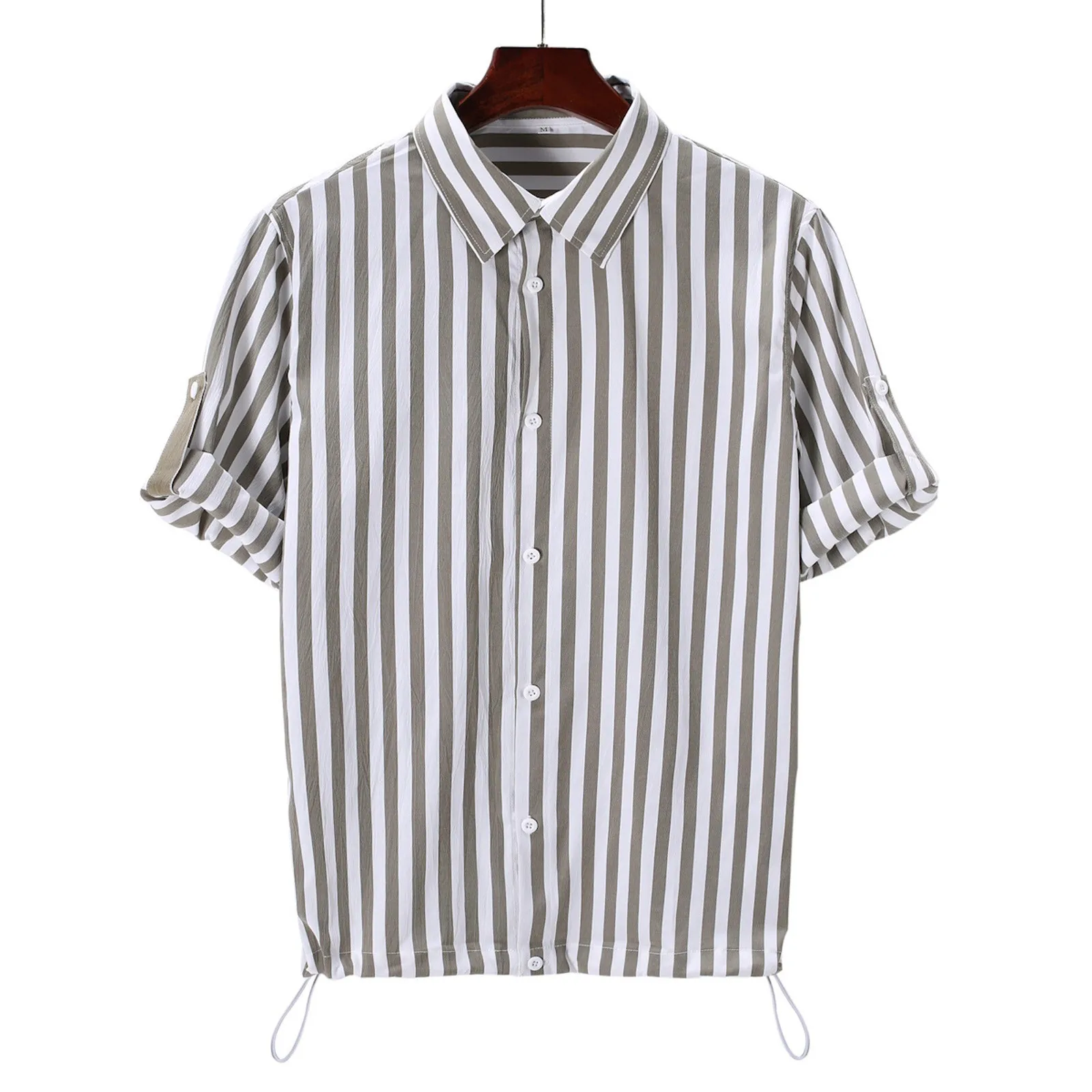 

Мужская однобортная Повседневная пляжная рубашка для отпуска, с длинным рукавом