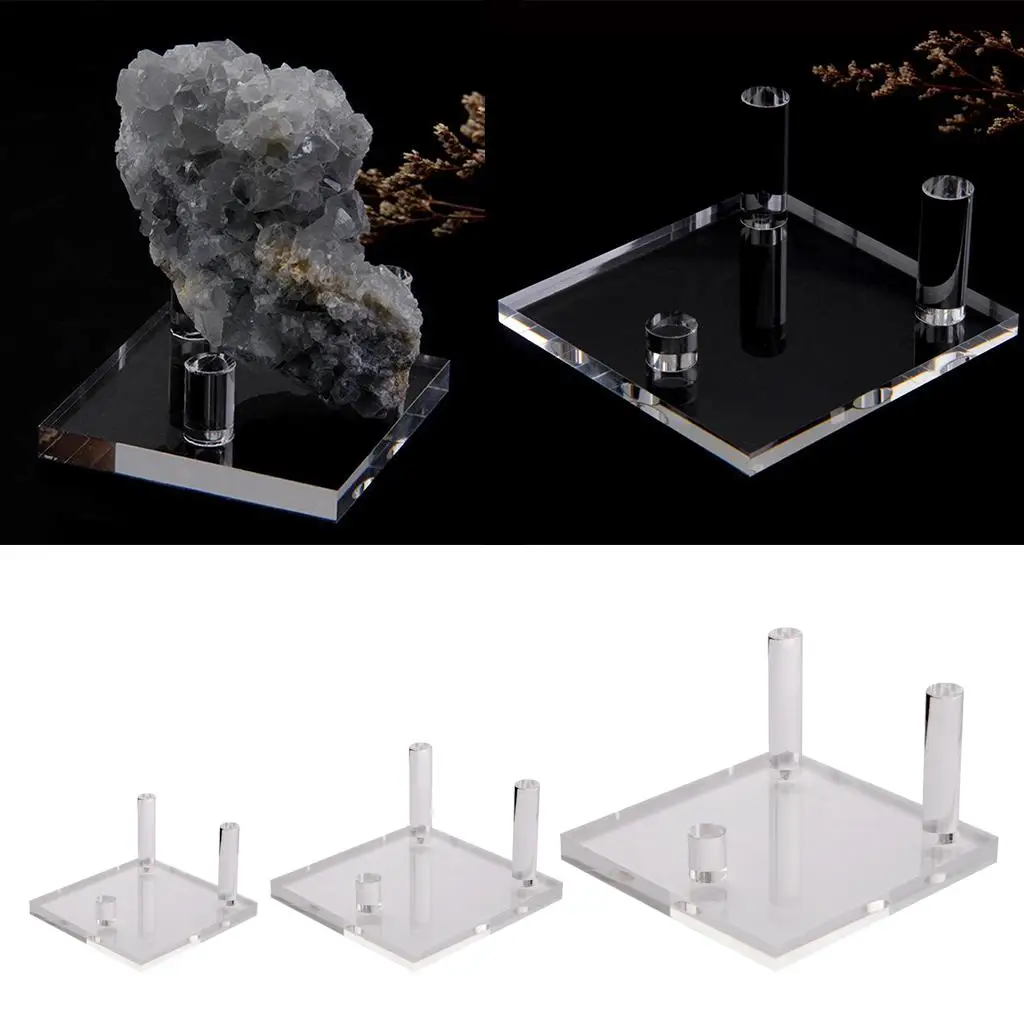 

Acrylic Clear Rock Display Stand Decorate or Geological for Fossils Rocks Amber Show