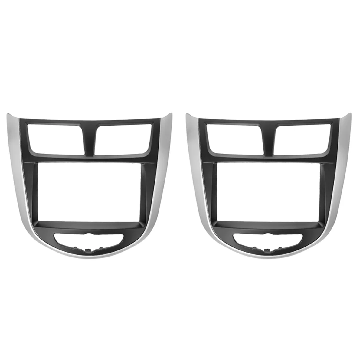 

2pcs 7 / 6.5 Inch 2 Din Car Dashboard Frame Radio Fascia MP5 Adapter Panel for I-25/Accent/ / 2010+