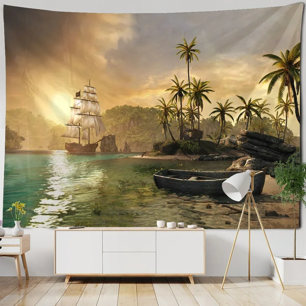 

Гобелен с пиратским кораблем, полиэстер