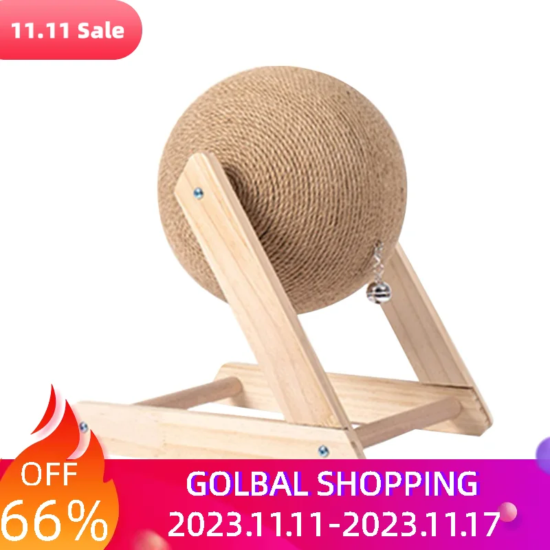 

Board Grinding Paws Sisal Rope Ball Climbing Cat Scratching Toy Accessories Durable Protecting Furniture Playing Interactive