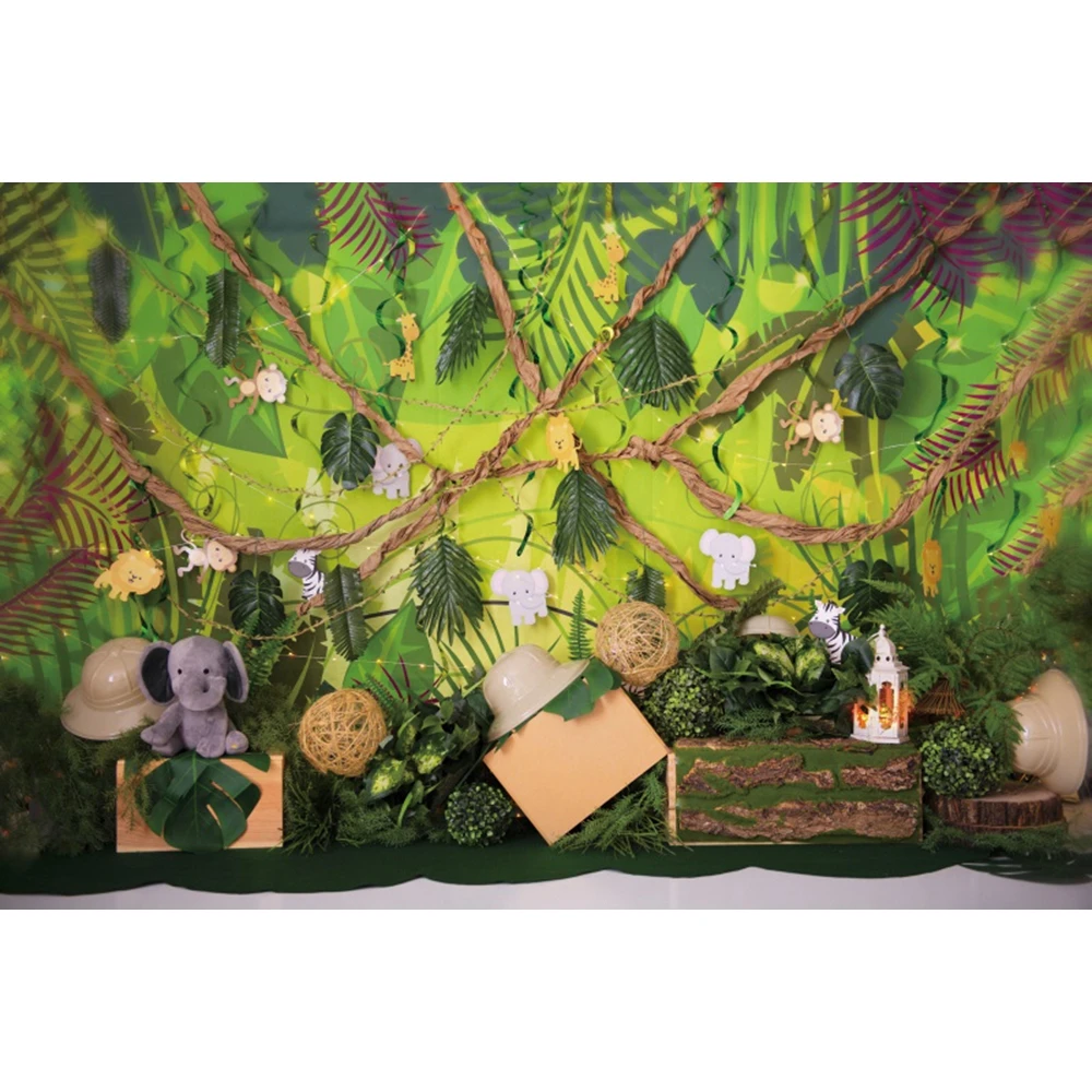 Фон для фотосъемки с изображением джунглей |