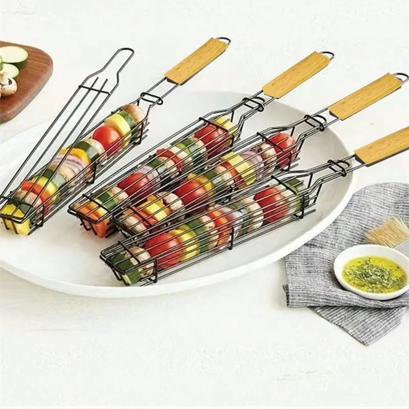 1 шт. портативная сетка для барбекю из нержавеющей стали