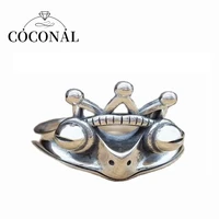 coconal vintage animal frog crown rings couples hip hop jewelry for bohemian women men finger punk ring party jewelry set