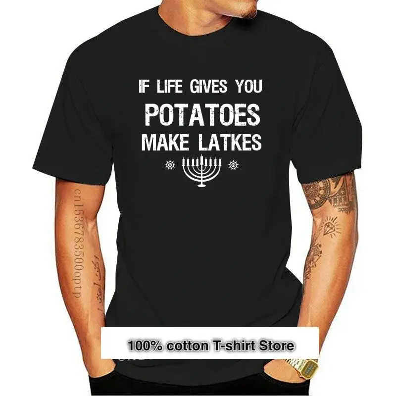 

Camiseta de манга corta para hombres, camisa de hanukka 2021 Latkes, подарок для отдыха в летнем стиле