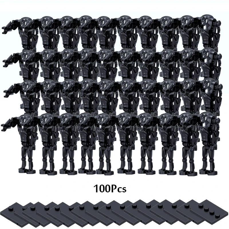 

100 Pieces / Lot Hot Sale Battle Droid K2-SO Combat Robot Bricks Set Model Building Blocks Model for Children Birthday Gift Toys
