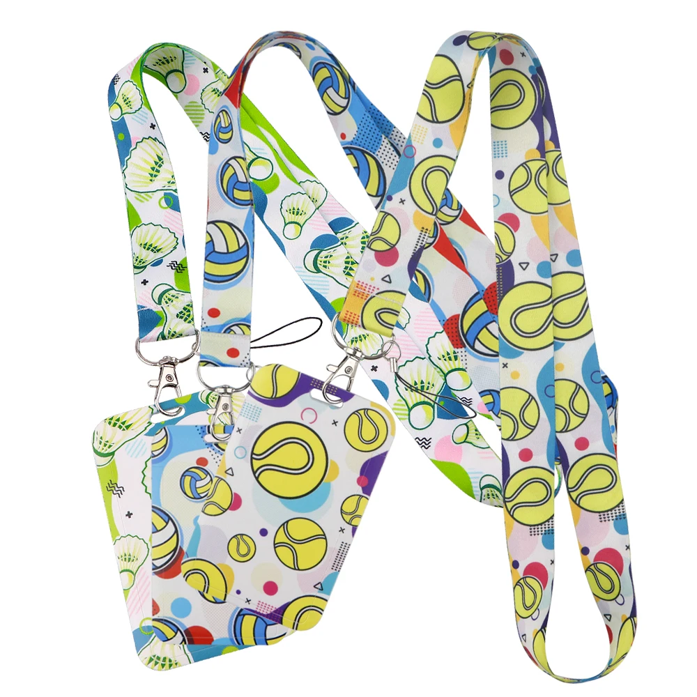 Шнурок с шариками для ключей чехол удостоверения личности держатель бейджа