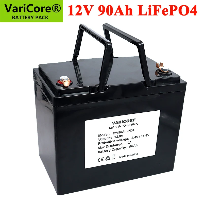 

VariCore 12V 12,8 V 90Ah LiFePO4 Cell Max 3C 270A разрядный Аккумулятор для электрического автомобиля RV солнечная батарея для хранения энергии
