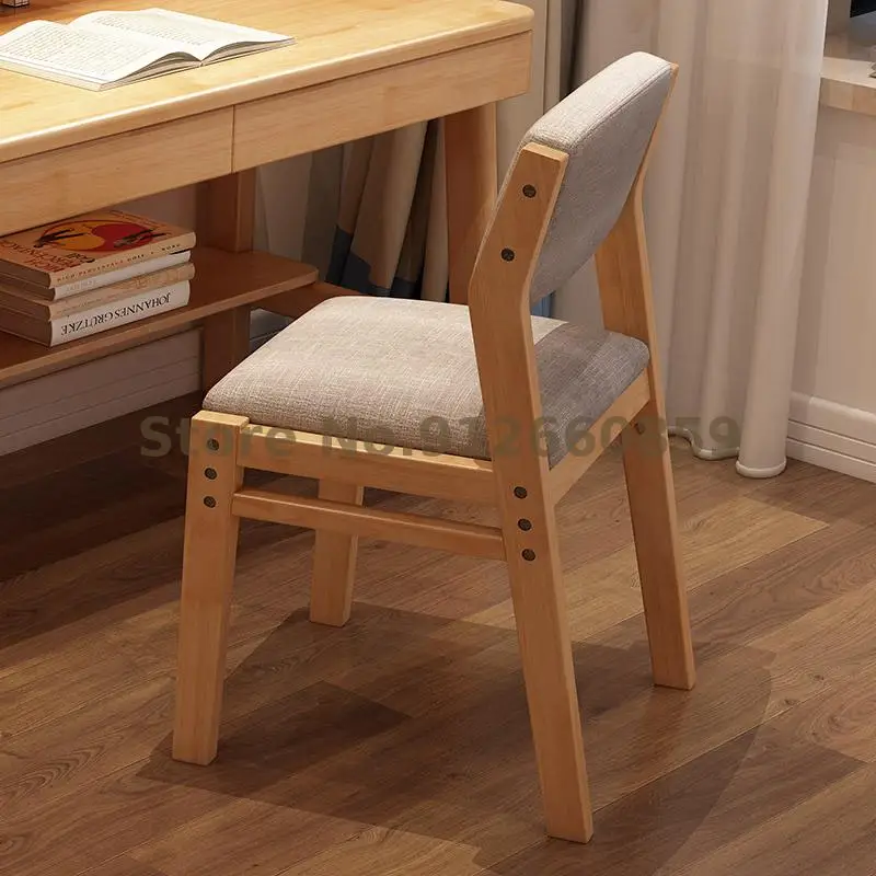 Детское обучающее кресло из цельной древесины основной эргономичный стул для