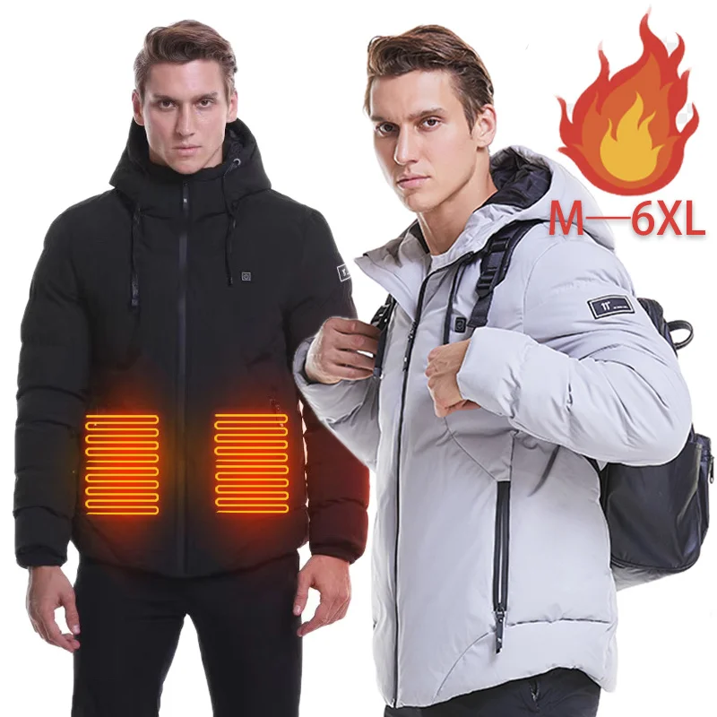

Мужская зимняя хлопковая куртка с USB-зарядкой и подогревом