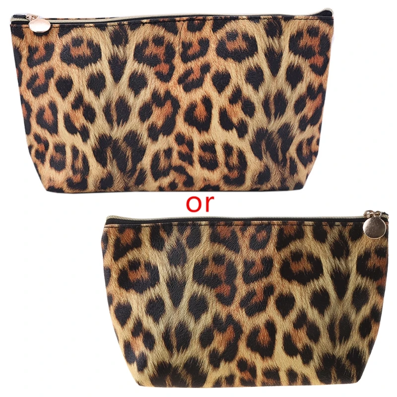 

Printed Leopard Pattern Multifunction Purse Travel Makeup Cosmetic Bag Toiletry Pencil for Case