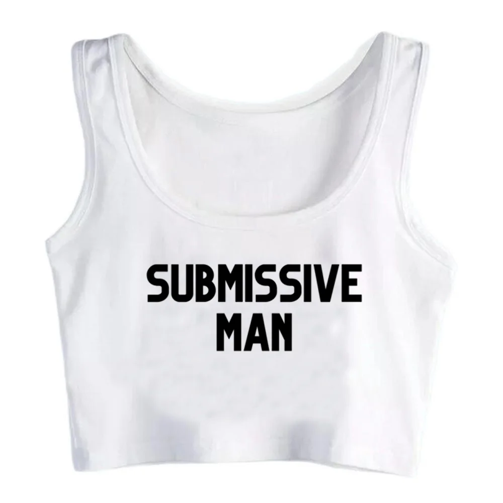 

SUBMISSIVE tank top aesthetic 90s 2000s crop top girl fairy grunge cute streetwear cyber y2k crop top t-shirts