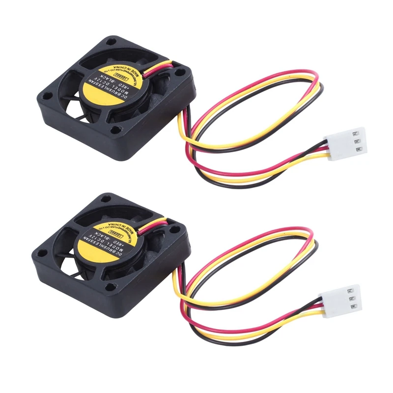 

2Pcs 40Mm X 10Mm 4010 8.9 CFM 3Pins 12V DC Brushless Computer Cooling Fan