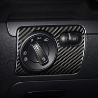 100 3k carbon fiber headlight switch panel decorative sticker interior modification center control panel for volkswagen golf 6