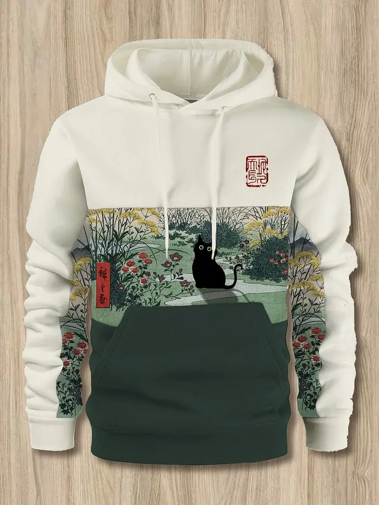 Новинка Осень-зима 2024 мужские толстовки в японском стиле Харадзюку модные