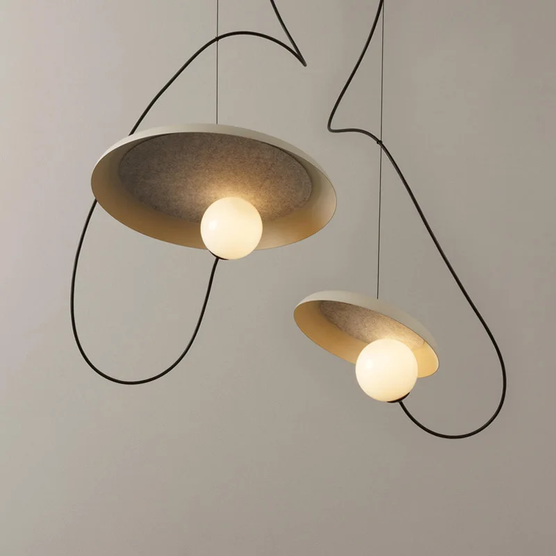 

Postmodern 3dprint LED Pendant Light Bedroom lamp Nordic Restaurant Bar Island Tea Room Personalized Magnetic Suction Chandelier