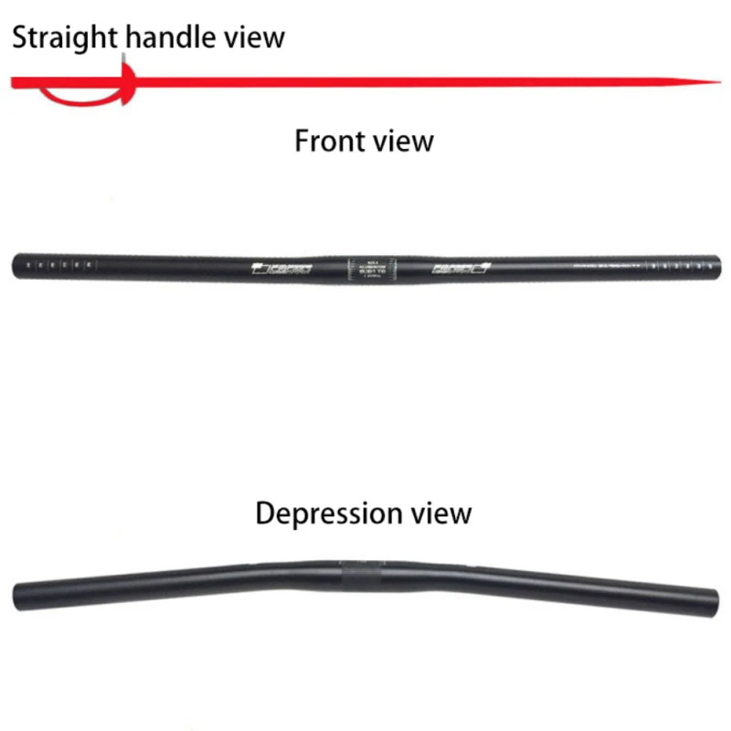 Горный велосипед 3K плоский горизонтальный руль из углеродного волокна для