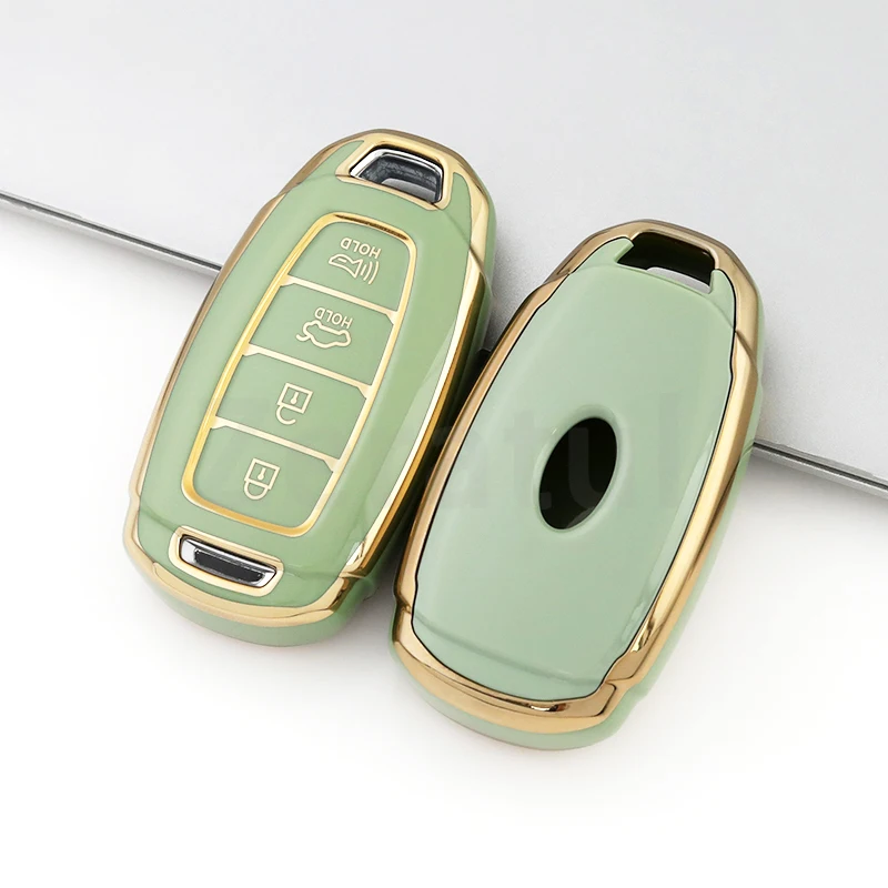 Чехол для автомобильного ключа из ТПУ с 4 кнопками брелок Hyundai I30 Ix35 KONA Encino Solaris Azera